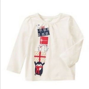 Gymboree Hoho Shop Penguin Winter Gift shirt